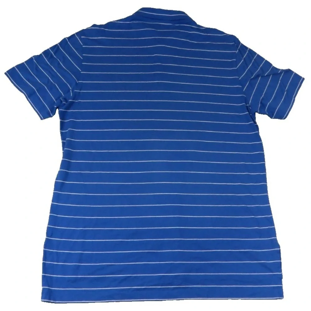 Polo Golf Ralph Lauren Shirt Vintage Lisle Striped Pima Cotton Mens Blue White L